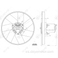 Radiador de ventilador de refrigeración de coche universal para VW GOLF